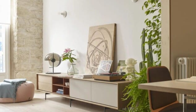 mueble de salon moderno con almacenaje funcional