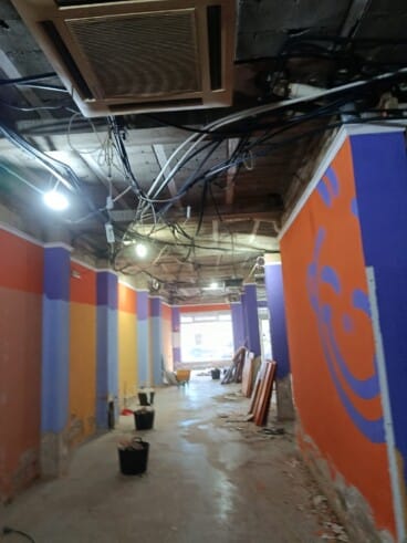 Obras del futuro local de barrio París Pedrera de Dénia