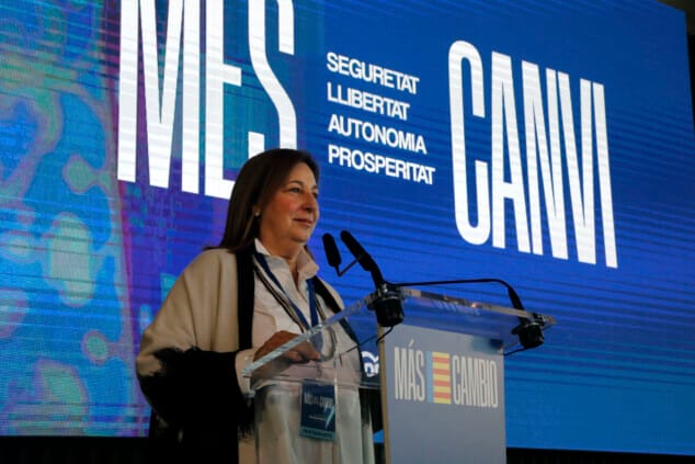 pepa font durante su intervencion de la interparlamentaria del partido popular en denia