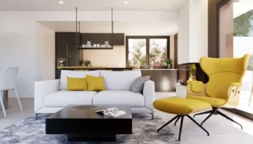 Salón amplio y luminoso pensado para el día a día