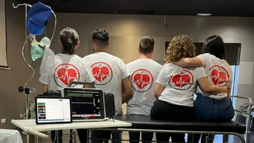equipo de simulacion clinica en el hospital de denia