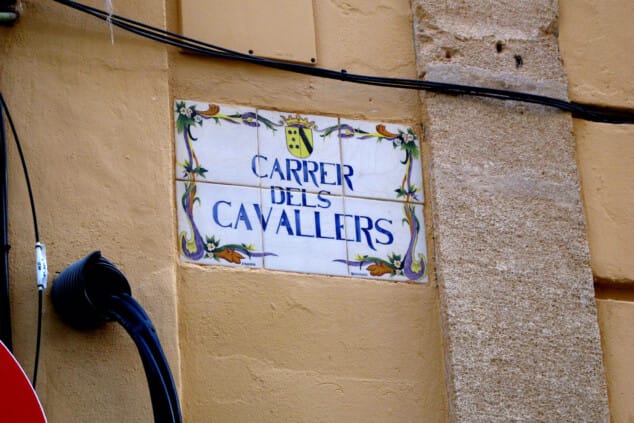 Imagen: Placa de Carrer dels Cavallers