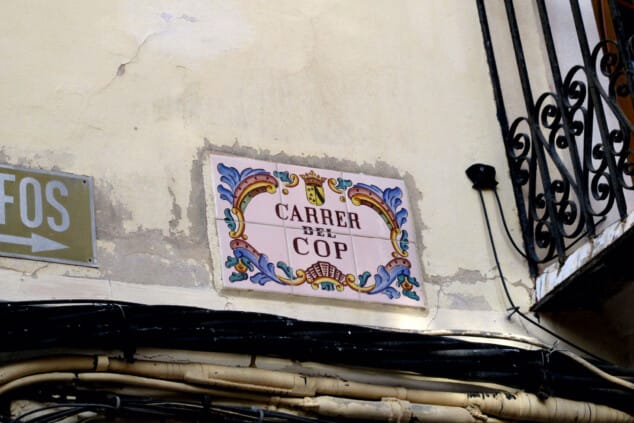 Imagen: Placa del Carrer del Cop