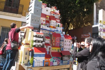 Plantà de las Fallas de Dénia 2026 durante el domingo 15