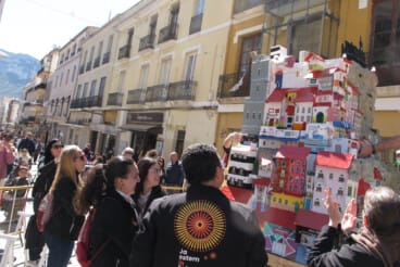 Plantà de las Fallas de Dénia 2026 durante el domingo 16