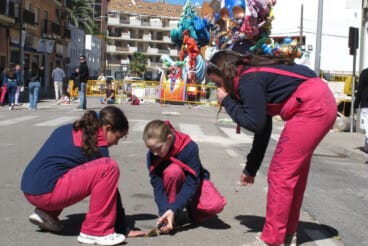 Plantà de las Fallas de Dénia 2026 durante el domingo 29