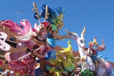 Plantà de las Fallas de Dénia 2026 durante el domingo 30
