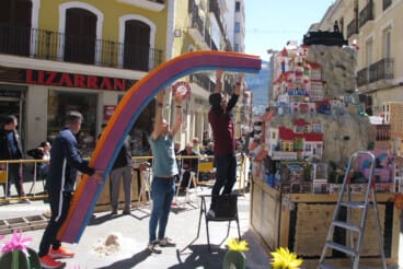 Plantà de las Fallas de Dénia 2026 durante el domingo 7
