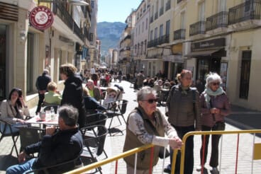 Plantà de las Fallas de Dénia 2026 durante el domingo 8
