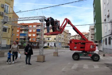 Plantà de las Fallas de Dénia 2026 durante el sábado 1