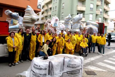 Plantà de las Fallas de Dénia 2026 durante el sábado 12
