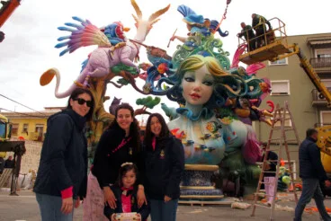 Plantà de las Fallas de Dénia 2026 durante el sábado 15