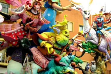 Plantà de las Fallas de Dénia 2026 durante el sábado 17