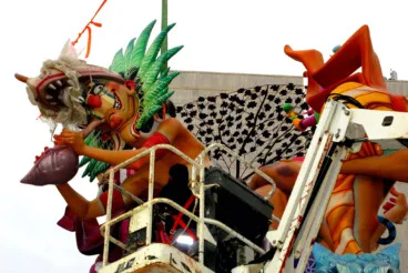 Plantà de las Fallas de Dénia 2026 durante el sábado 23