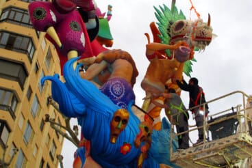 Plantà de las Fallas de Dénia 2026 durante el sábado 24
