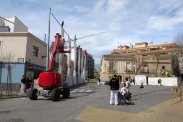 Plantà de las Fallas de Dénia 2026 durante el sábado 6
