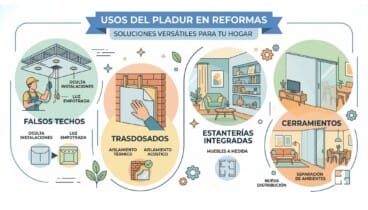Usos del pladur en reformas para tu hogar