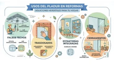 Usos del pladur en reformas para tu hogar
