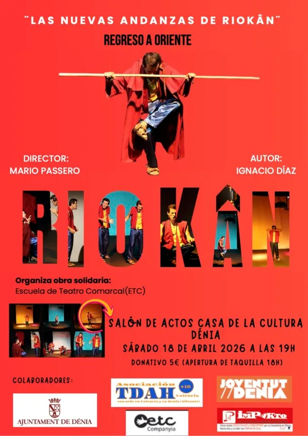 Imagen: Cartel de «Riokân» para la función solidaria en Dénia