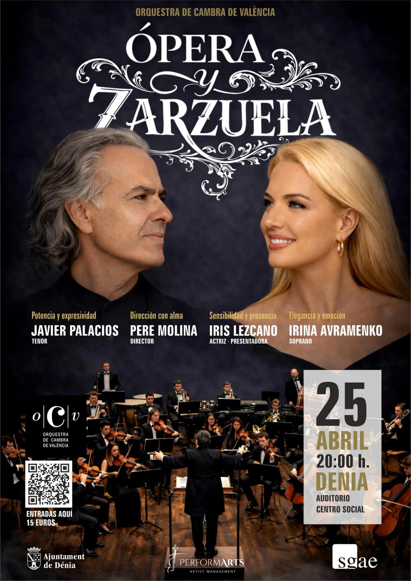 Cartel de la Gala de Ópera y Zarzuela en Dénia