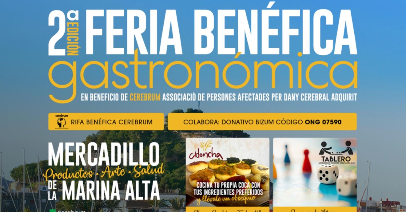 Cartel de la 2ª Feria Benéfica Gastronómica de Dénia