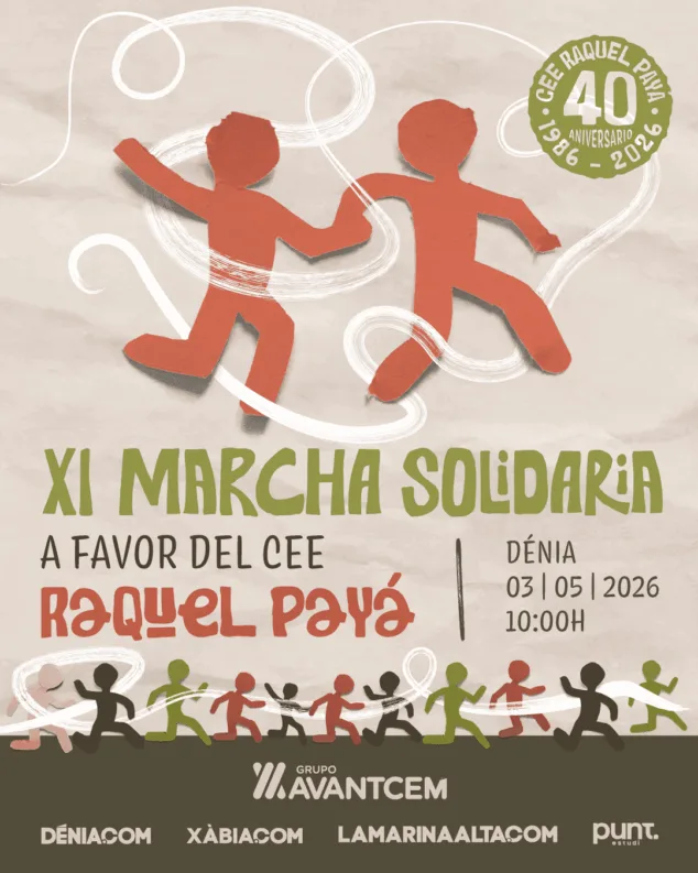 Imagen: Cartel oficial de la XI Marcha Solidaria CEE Raquel Payà del 3 de mayo
