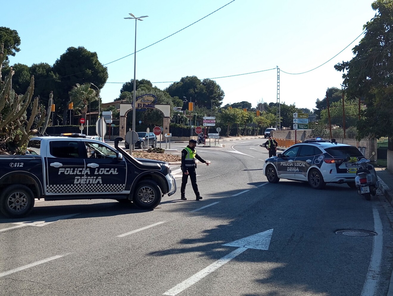 Control de la Policía Local de Dénia en Les Rotes