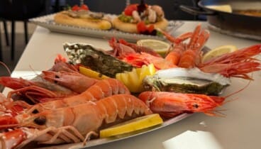 Gamba roja de Dénia y marisco fresco de lonja en Restaurante L’Anfora