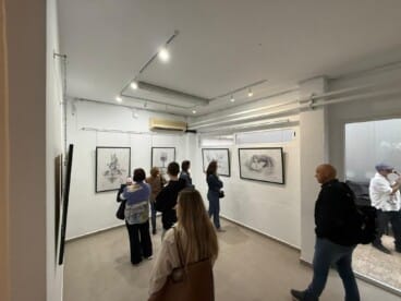 Inauguración de la exposición colectiva de Toni Ortolà, Laura Gabari, Jorge S. Jorge y Tardor 11