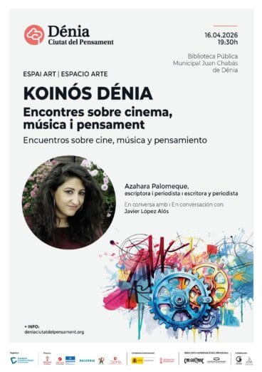 Cartel del encuentro de Koinós Dénia con Azahara Palomeque