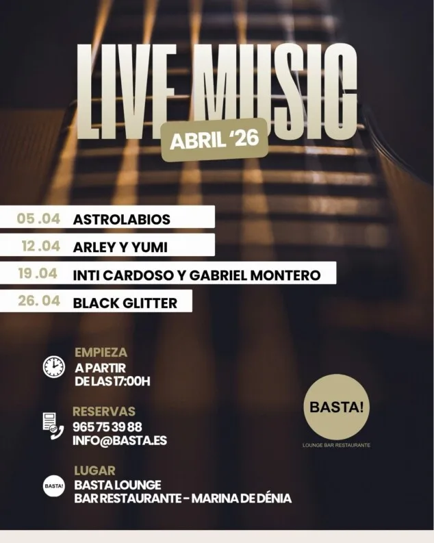 Imagen: Música en directo en Basta Lounge Bar Restaurante este mes de abril