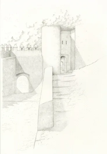 Dibujo de la Porta dels Reis
