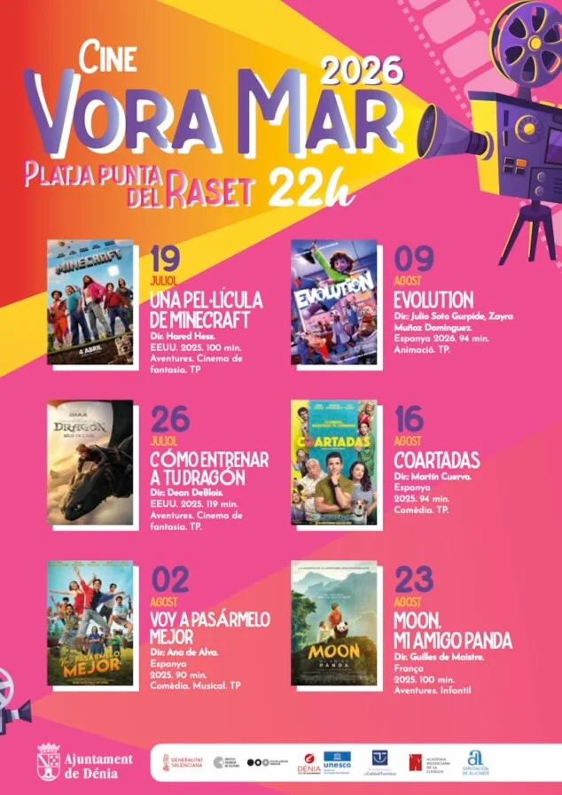 Dénia desvela más de 25 propuestas para su programación cultural de verano 2026 7 Imagen: Cartel del Cine Vora Mar 2026