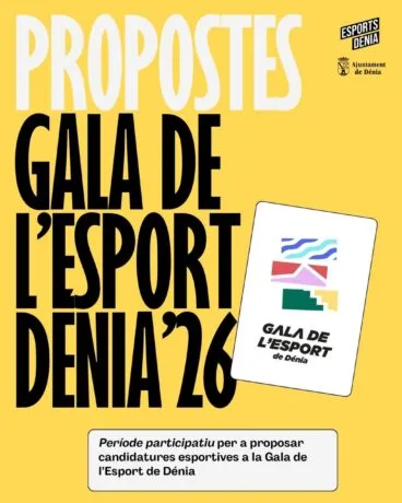 Cartel promocional de la Gala del Deporte de Dénia 2026