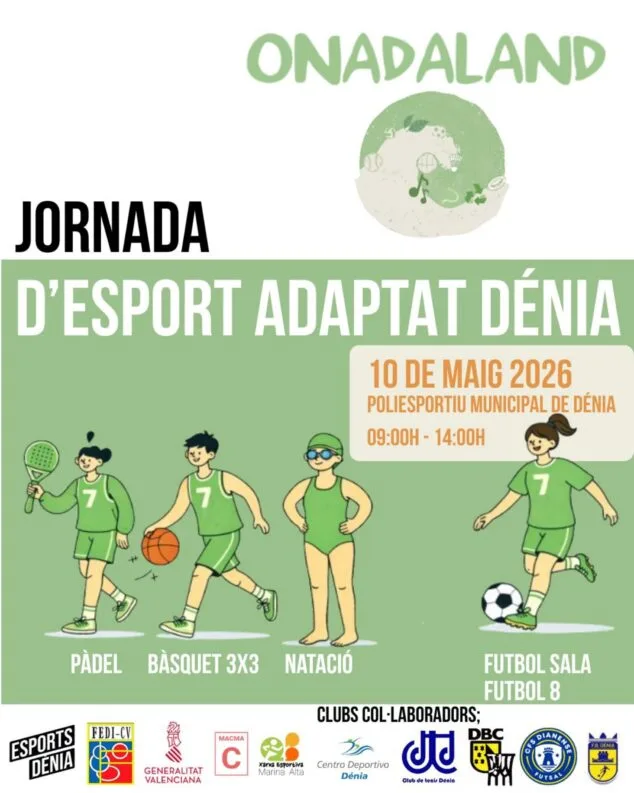 Dénia se prepara para acoger Onadaland, la gran jornada de deporte adaptado para la inclusión 1 Imagen: Cartel del evento deportivo Onadaland Dénia 2026