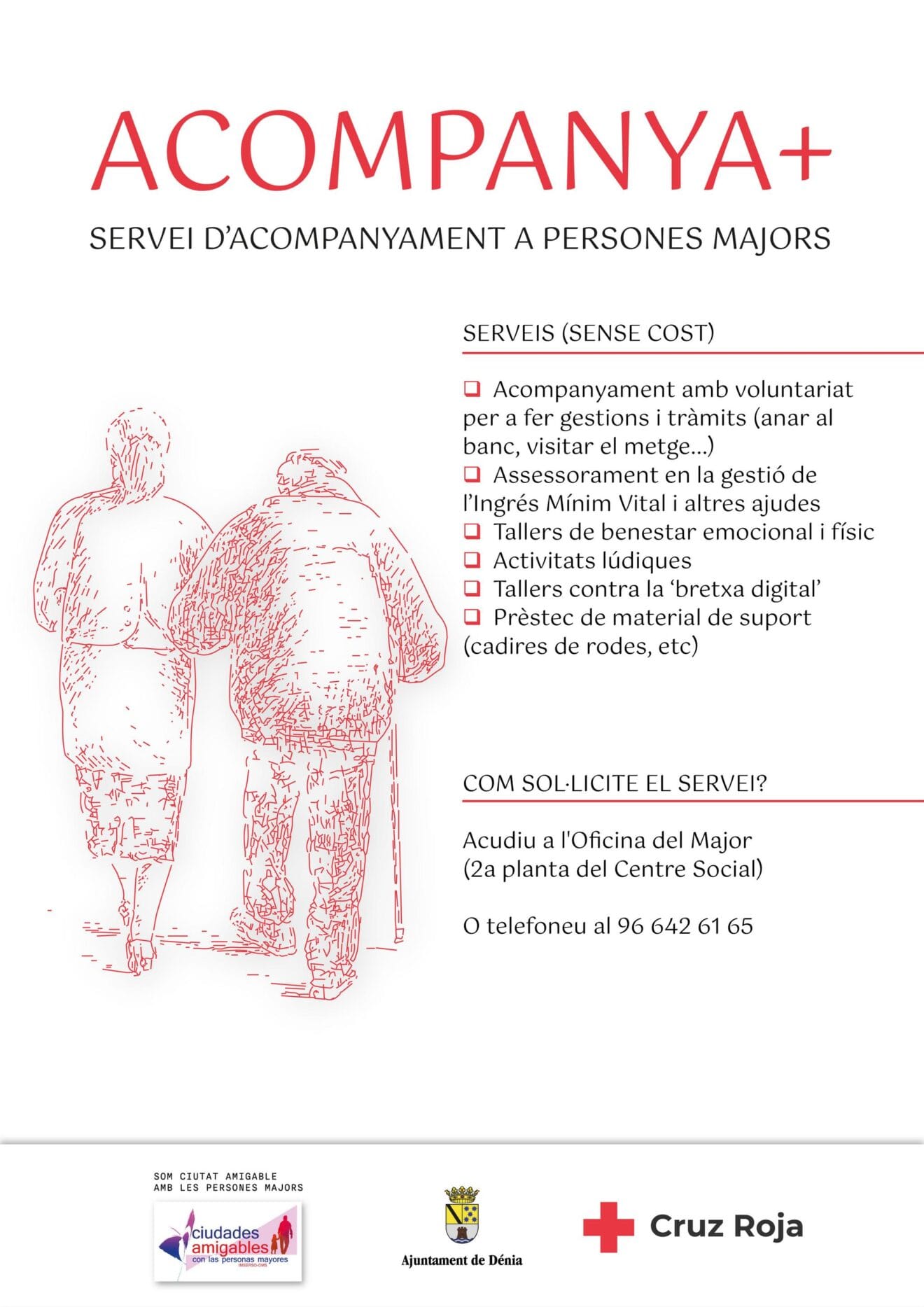 Cartel informativo del programa 'Acompaña+'