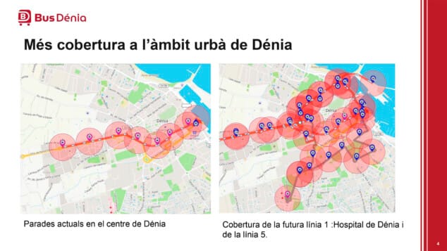 Imagen: Cobertura del nuevo BusDénia