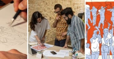 Punt Estudi y el cartel de la Festa Major de Dénia: «¿Cómo vamos a preguntarle a la IA qué son las Fiestas de Dénia si nosotros las hemos vivido?» 1 entrevista con punt estudi sobre el cartel de las fiestas de denia