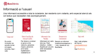 Información al usuario del nuevo BusDénia