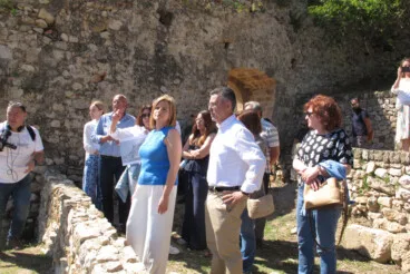 Pilar Bernabé visita el Castell de Dénia tras la rehabilitación (65)