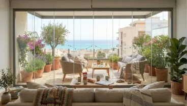 terraza encristalada para disfrutar del buen tiempo este verano