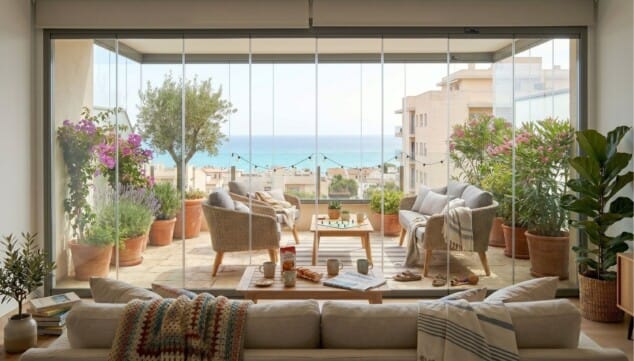 El plan de mayo: cómo poner a punto tu terraza para disfrutar el verano 2 Imagen: Terraza encristalada para disfrutar del buen tiempo este verano