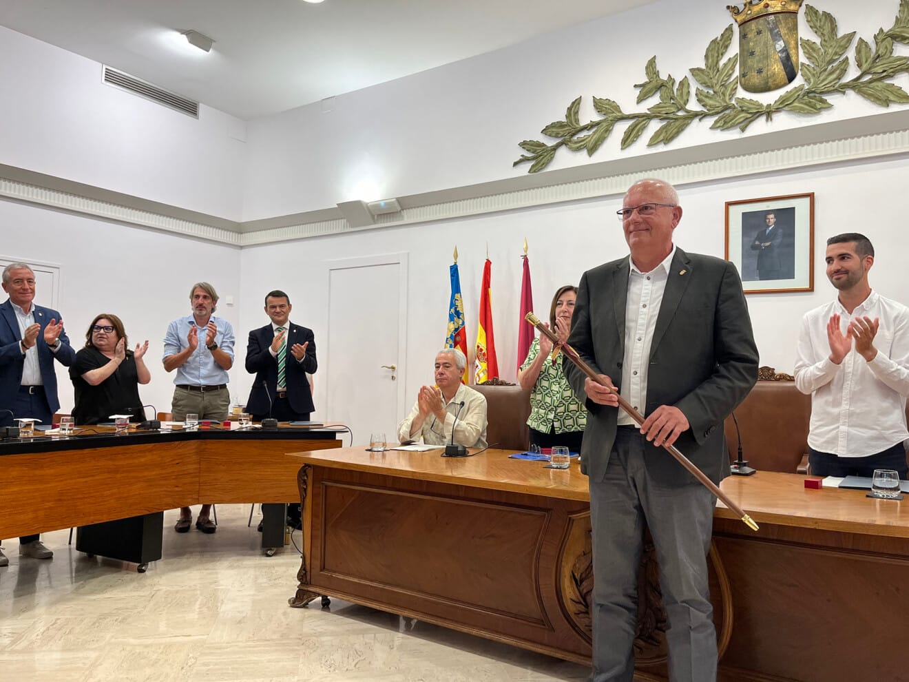 Vicent Grimalt durante su último nombramiento como alcalde de Dénia