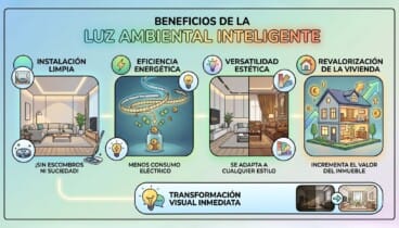 Beneficios de la luz ambiental inteligente