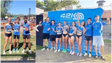 Atletas del C.A. Baleària Diànium en el Meeting 42k de Valencia