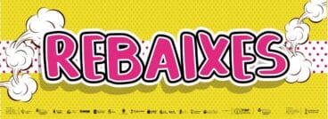 Cartel de la campaña de rebajas en valenciano de Dénia