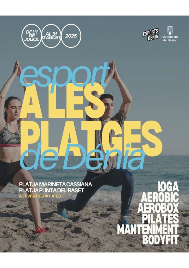 Imagen: Cartel promocional del programa deportivo estival en las costas de Dénia