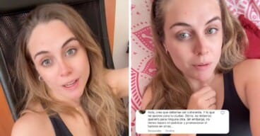 dos imagenes de noelia genzone en el reel