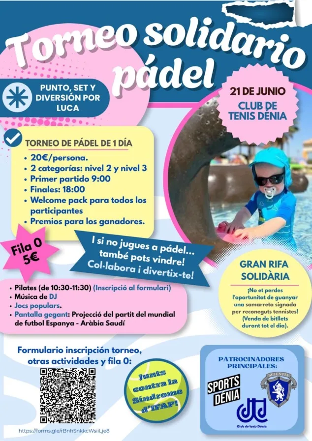 Imagen: El evento solidario se va a jugar en las instalaciones del Club de Tenis Dénia