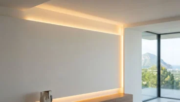 Iluminación LED integrada en paredes y tabiques